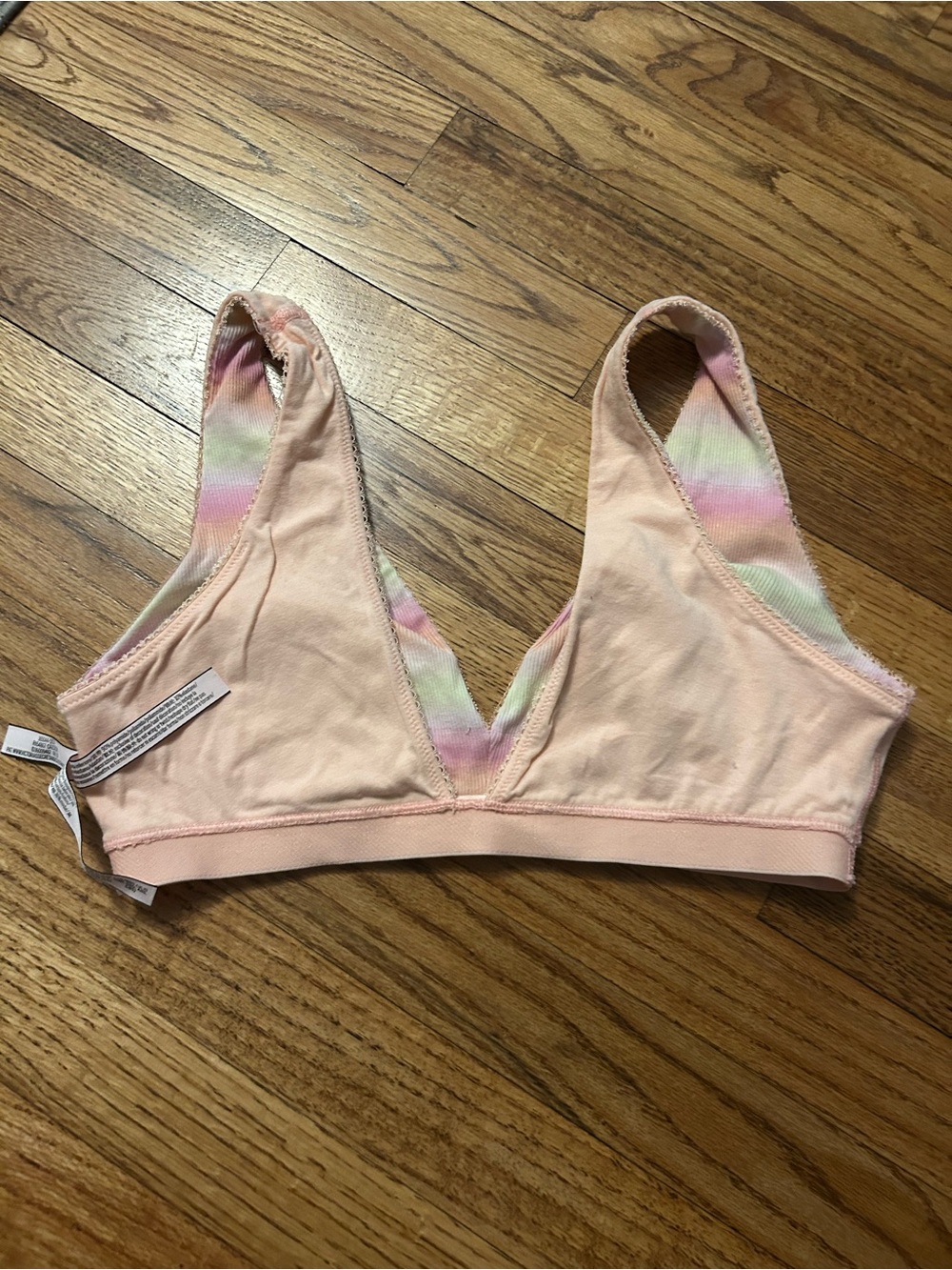 Victoria's Secret Pastel Tie-Dye Ribbed Bralette - Pink, Orange & Yellow - Picture 4 of 10